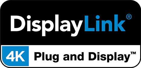 DisplayLink 4k Plug and Display logo DisplayLink 4k Plug and Display logo